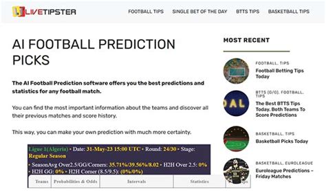 voodoo soccer predictions|11 Best Artificial Intelligence Football Predictors.